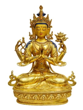 Chenrezig Statue - Copper Bodhisattva of Compassion