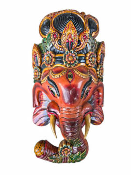 Máscara de Madera de Ganesh - Madera de Álamo