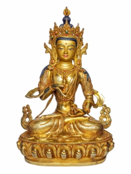 Vajrasattva Copper Statue - Gold Plated Finish