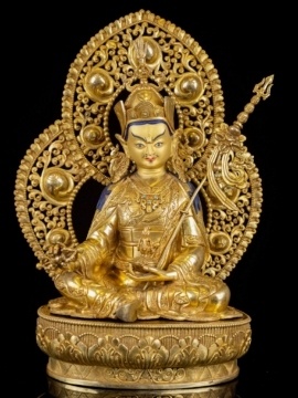 Masterfully Crafted Copper Padmasambhava Statue - Symbol of Wisdom and Enlightenment