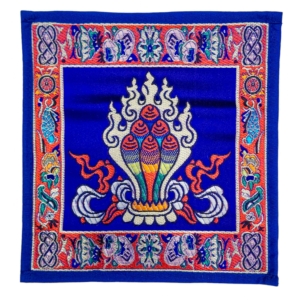 Cochin Brocade Tea Mat with Embroidered Kalas