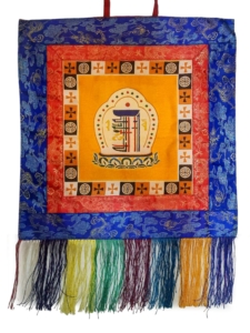 Cochin Brocade Wall Hanging: Kalachakra Wheel