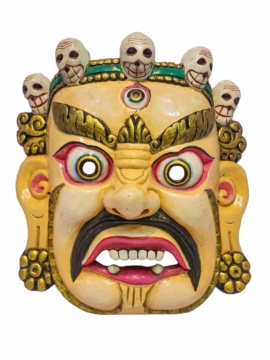 Máscara de Bhairab - Protector de Madera de Álamo