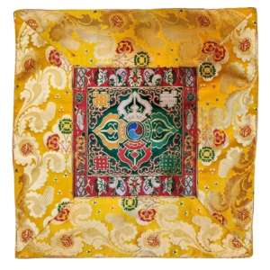 Cochin Brocade Table Cloth with Double Dorje