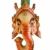 Ganesh Wooden Mask Wall Hanging - Poplar Wood
