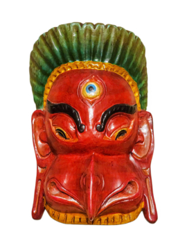 Máscara de Madera de Garuda, Colgante de Pared de Nepal
