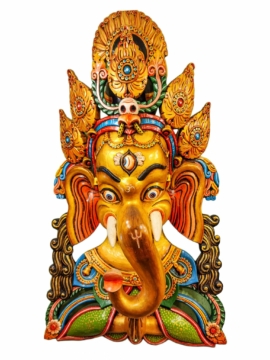 Máscara de Madera de Ganesh - Eliminador de Obstáculos