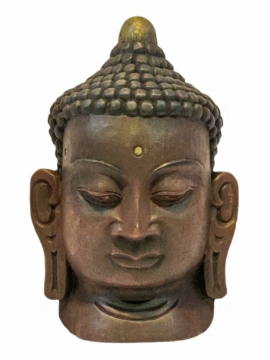 Cabeza de Buda colgante en madera de álamo