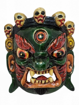 Máscara de Bhairav en madera de álamo