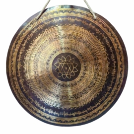 Poderoso gong de bronce vajrayana para la práctica espiritual