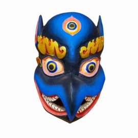 Máscara de Madera de Álamo de Garuda - Protector Divino