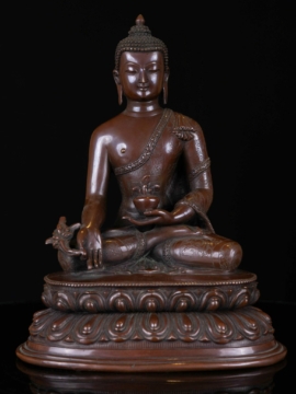 High-Quality Copper Medicine Buddha Statue - Symbol of Healing and Peace