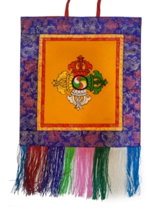 Cochin Brocade Wall Hanging with Dorje Symbol