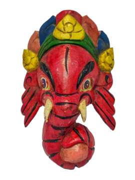 Colgante de pared de Ganesh en madera de álamo
