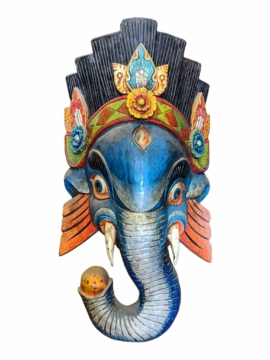 Colgante de pared de Ganesh en madera de álamo