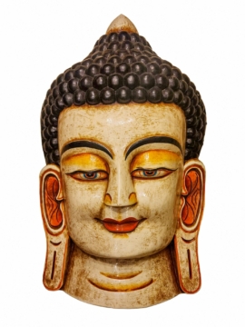 Máscara de Buda - Artesanía en Madera de Álamo