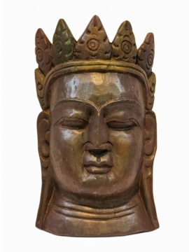 Máscara de Buda de Madera - Madera de Álamo Compasión