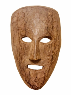 Máscara de Madera Colgante en Madera de Álamo