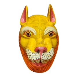 Máscara de Pared de Animal en Madera de Álamo