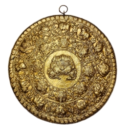 Calendario tibetano de bronce con centro Cheppu