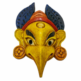 Máscara de Madera de Garuda - Protección de Madera de Álamo