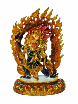 Vajrapani Copper Miniature Statue with Color Finishes