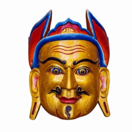 Máscara de Madera de Padmasambhava para Colgar en la Pared