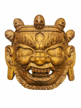 Máscara de Madera de Bhairav - Guardián del Dharma