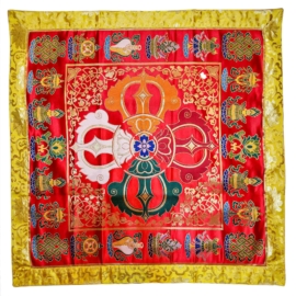 Cochin Brocade Table Cloth with Double Dorje