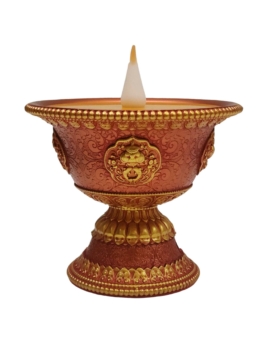 Brass Electric Butter Lamp for Wisdom