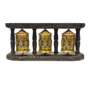 Handcrafted Wall Prayer Wheel with Ashtamangala Symbols
