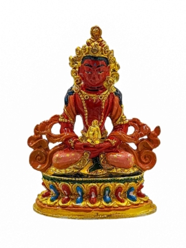 Aparimita Copper Buddha Miniature Statue - Essence of Longevity and Wisdom