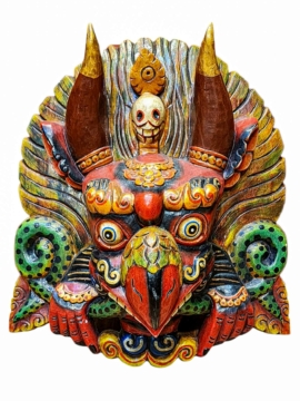 Máscara de Madera de Garuda - Protector en Madera de Álamo