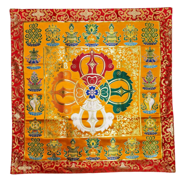 Cochin Brocade Table Cloth with Double Dorje Emblem