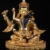 Statue en cuivre de Padmasambhava avec le visage plaqué or