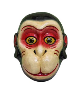 Máscara de Pared de Madera de Hanuman - Madera de Álamo