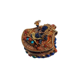 Silver Tibetan Ghau Box with Vajrapani Finishing
