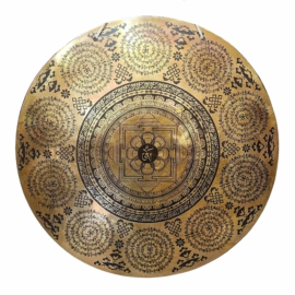 Gong de Viento Tibetano de Bronce Resonante para la Meditación y la Atención Plena