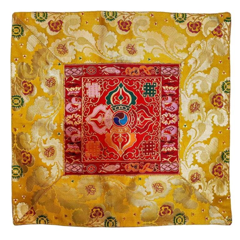 Cochin Brocade Wall Hanging - Embroidered Double Dorje