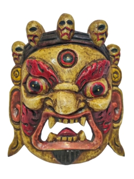 Máscara de Madera Bhairav de Mahakala