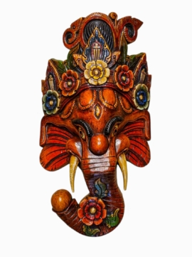 Máscara de Madera de Ganesh en Álamo