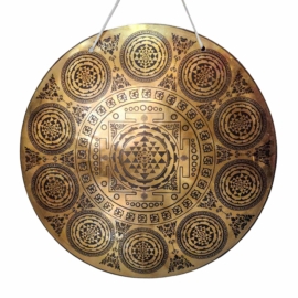 Poderoso gong de bronce tibetano para la claridad ritual