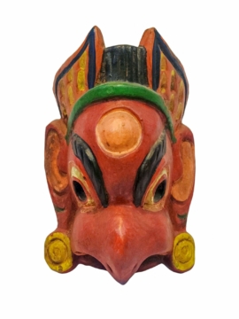 Máscara de Pared de Garuda en Madera de Álamo