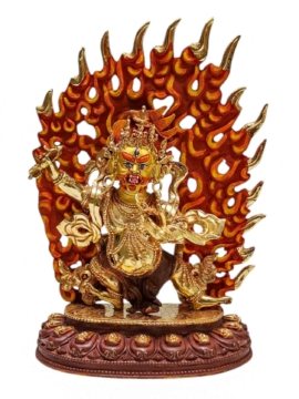 Vajrapani Copper Statue - Partly Gold Plated