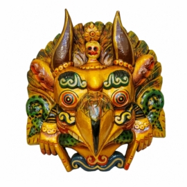 Máscara de Madera de Garuda: Protector contra Fuerzas Malevolentes