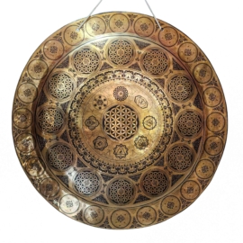 Gong de Viento Tibetano de Bronce Sagrado - Mejora la Meditación y la Práctica Ritual