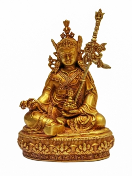 Padmasambhava Copper Miniature Statue - Embodying Timeless Wisdom of the Lotus-Born Master