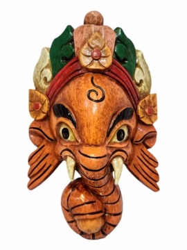 Máscara de Madera de Ganesh de Nepal