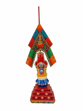 Wooden Tibetan Torma for Ritual Offerings