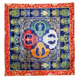 Cochin Brocade Table Cloth with Double Dorje